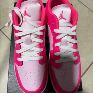 Air Jordan Pink and White Sneakers